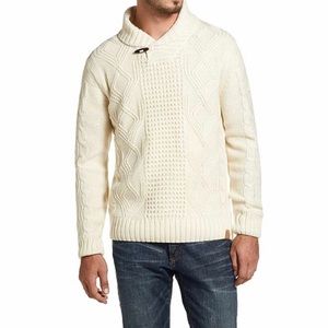 Weatherproof mens crochet sweater